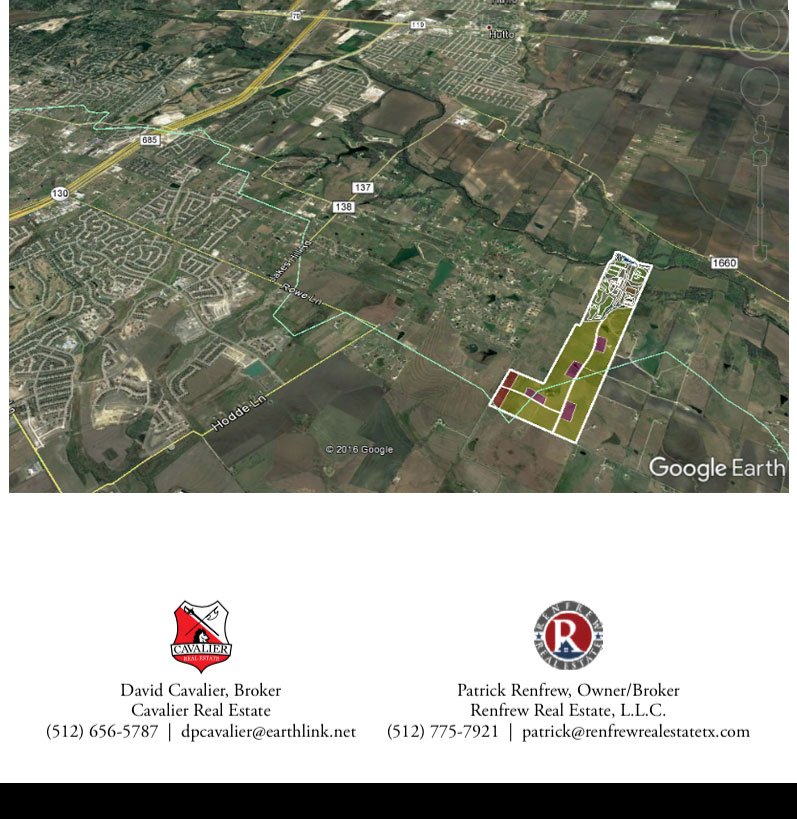 aerial view of development location in Hutto, TX